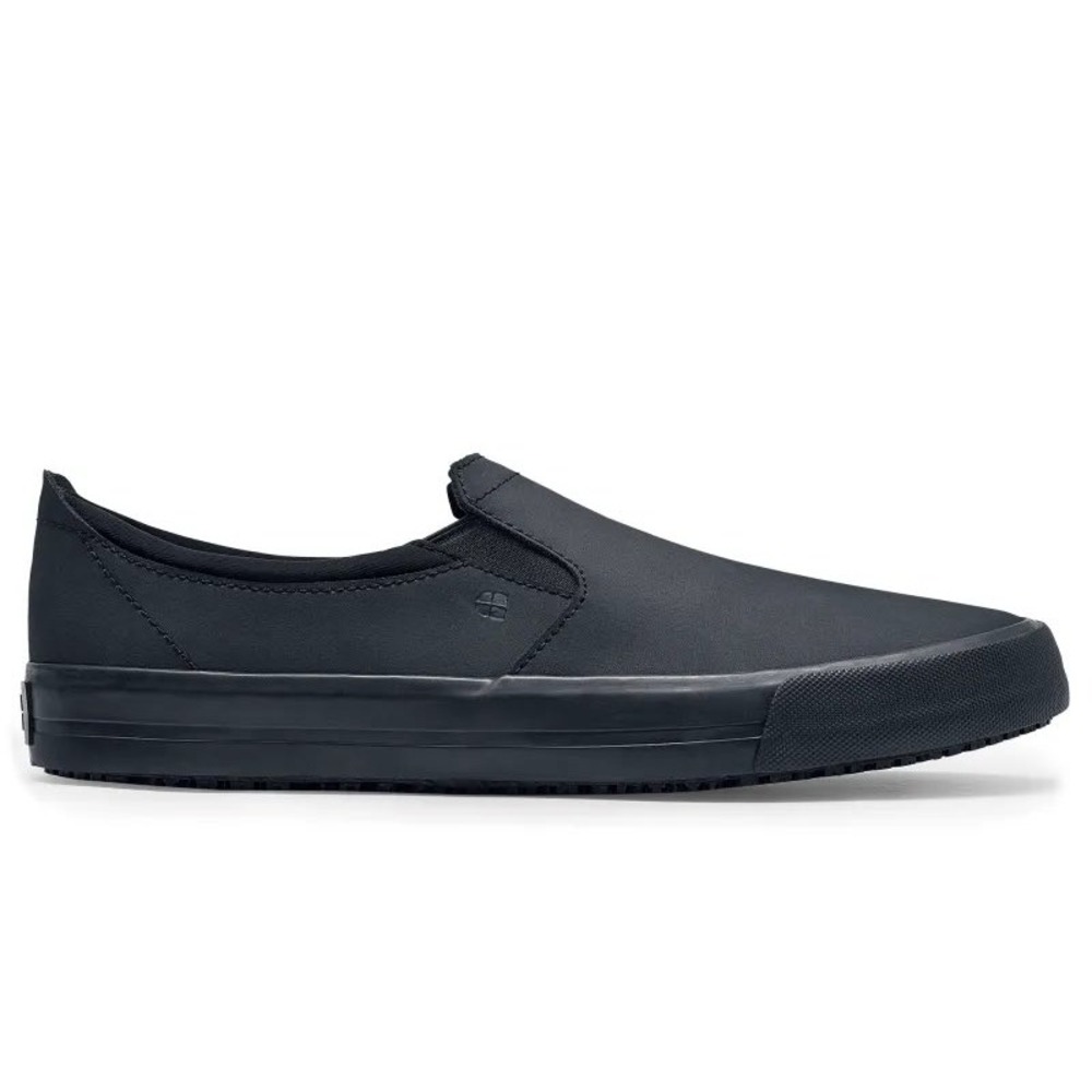 Shoes For Crews Ollie II Black Leather Slip On SR Work Shoes 34257 M-5 W-6.5 NEW - Picture 7 of 14